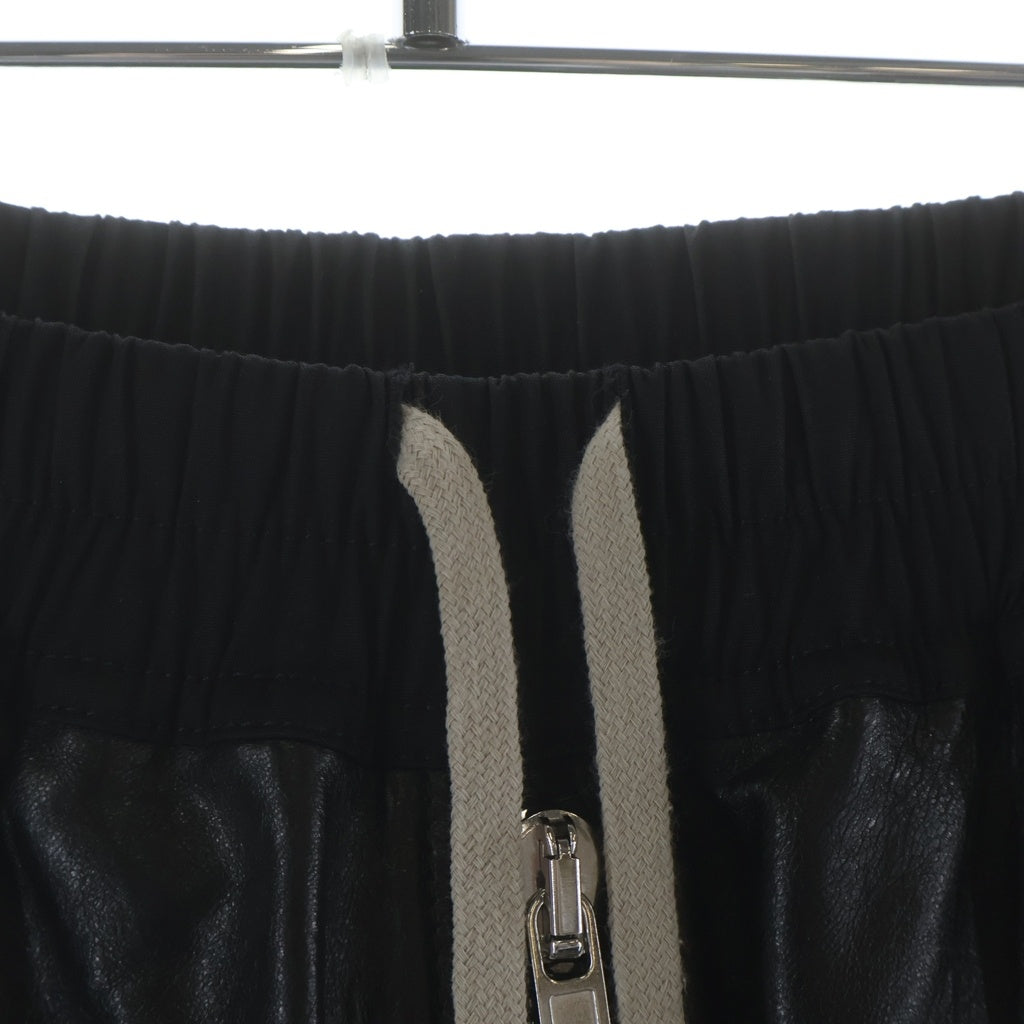 Rick Owens(リックオウエンス) Bauhaus Bela Leather Shorts RU02D6392-LBW バウハウス レザーショートパンツ ブラック