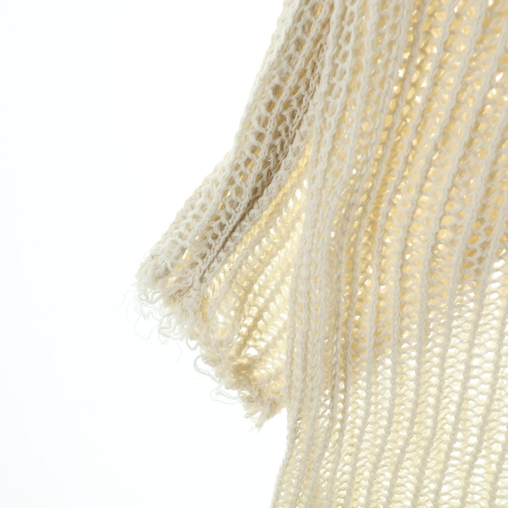 THUG CLUB(サグクラブ) TC LINE MESH KNIT HOODIE ドローストリング付き メッシュニットフーディー ホワイト