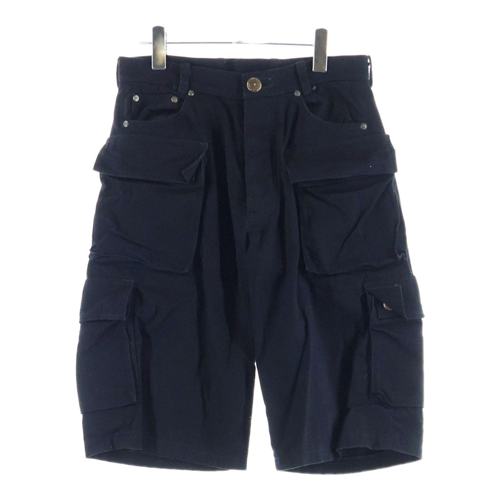 CHROME HEARTS(クロムハーツ) FATIGUE ファティーグ アーチロゴボタン カーゴハーフパンツ ブラック