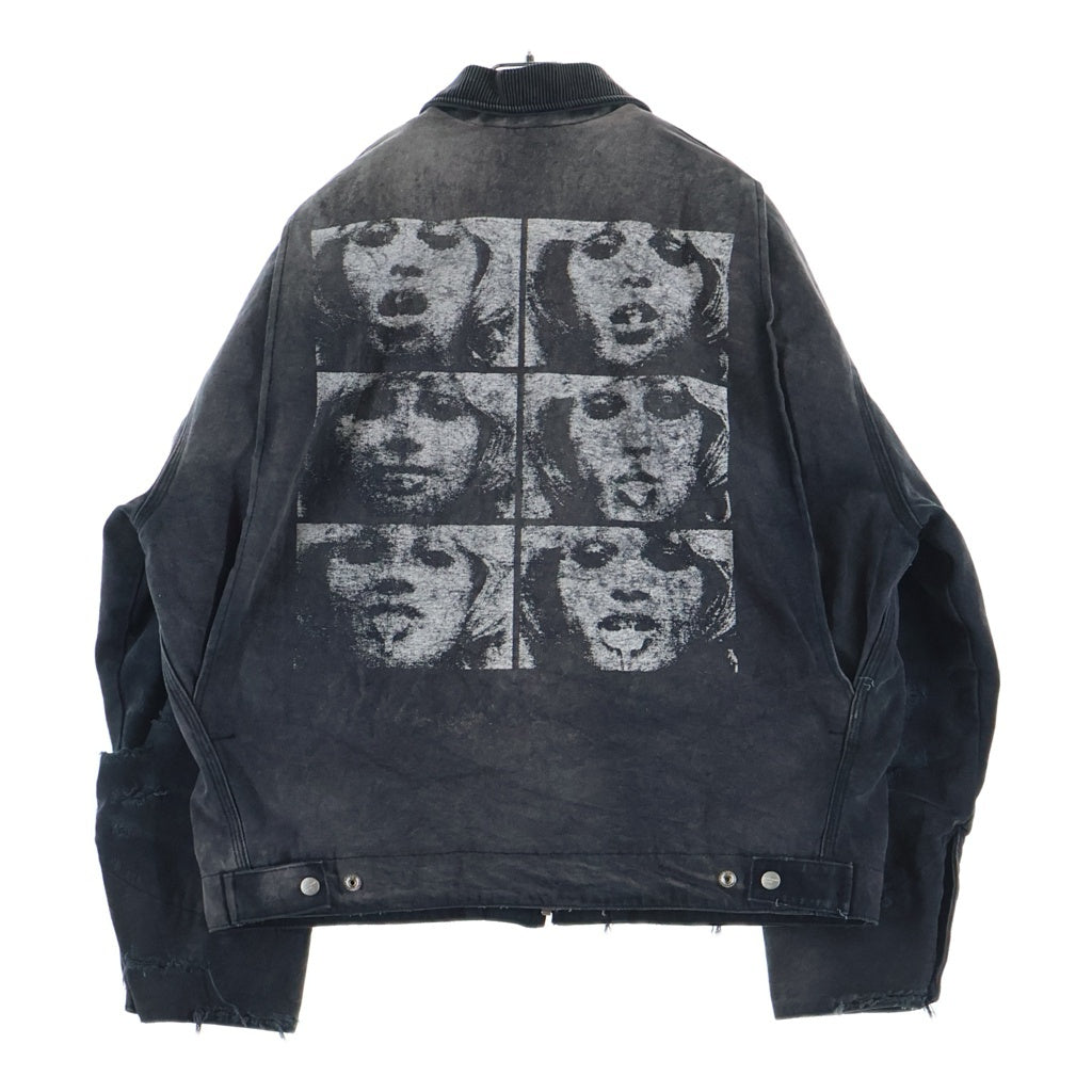 ENFANTS RICHES DEPRIMES(アンファンリッシュデプリメ) Blanket Lined Work Jacket ブランケット ダメージ加工ジャケット アウター グレー