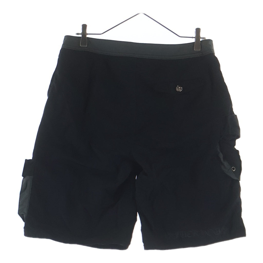 CHROME HEARTS(クロムハーツ) SWIM PANTS CRS BTN クロスボールボタン スクロールラベル付 ハーフパンツ ブラック