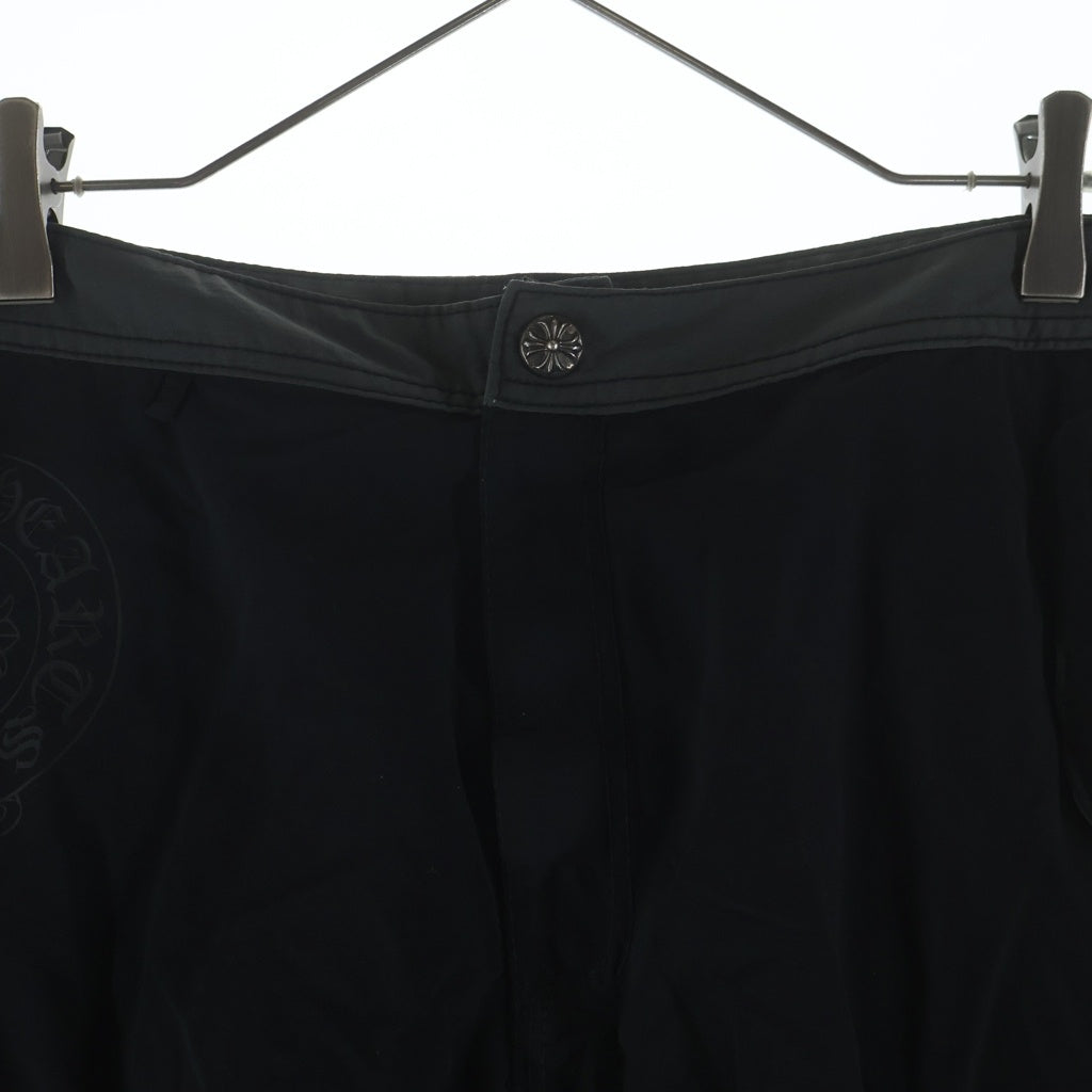 CHROME HEARTS(クロムハーツ) SWIM PANTS CRS BTN クロスボールボタン スクロールラベル付 ハーフパンツ ブラック