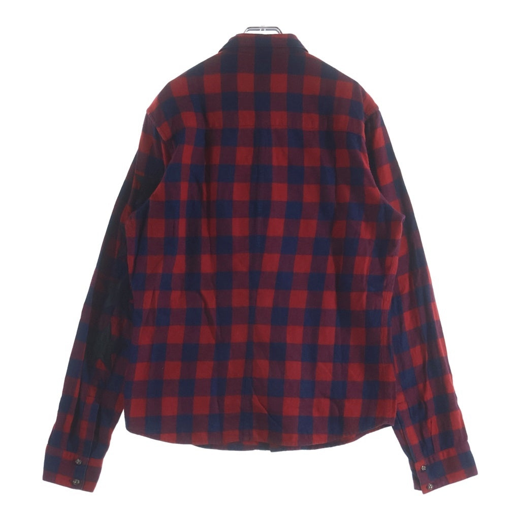 CHROME HEARTS(クロムハーツ) LOOSE END ルーズエンド 袖スターパッチ付チェックシャツ ブルー