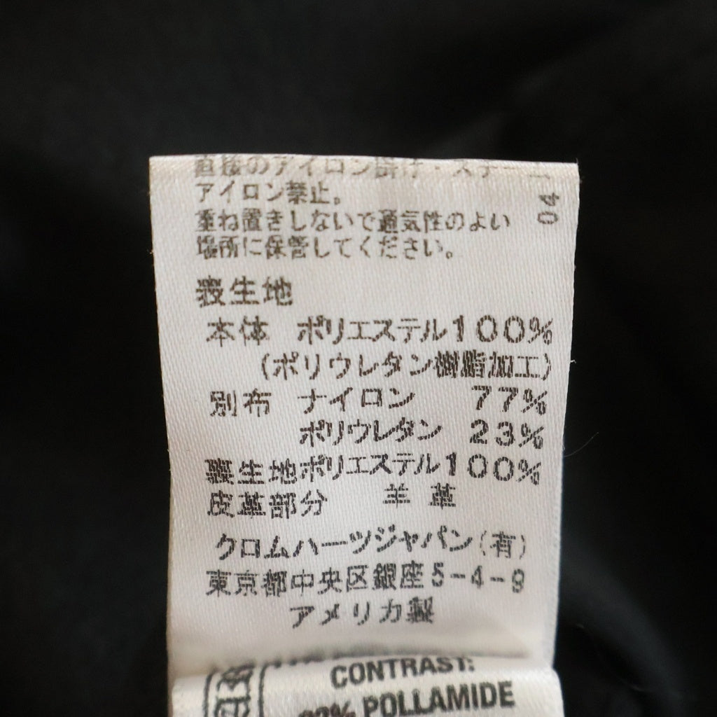 CHROME HEARTS(クロムハーツ) CHプラスパッチ付きレザーハーフパンツ ブラック