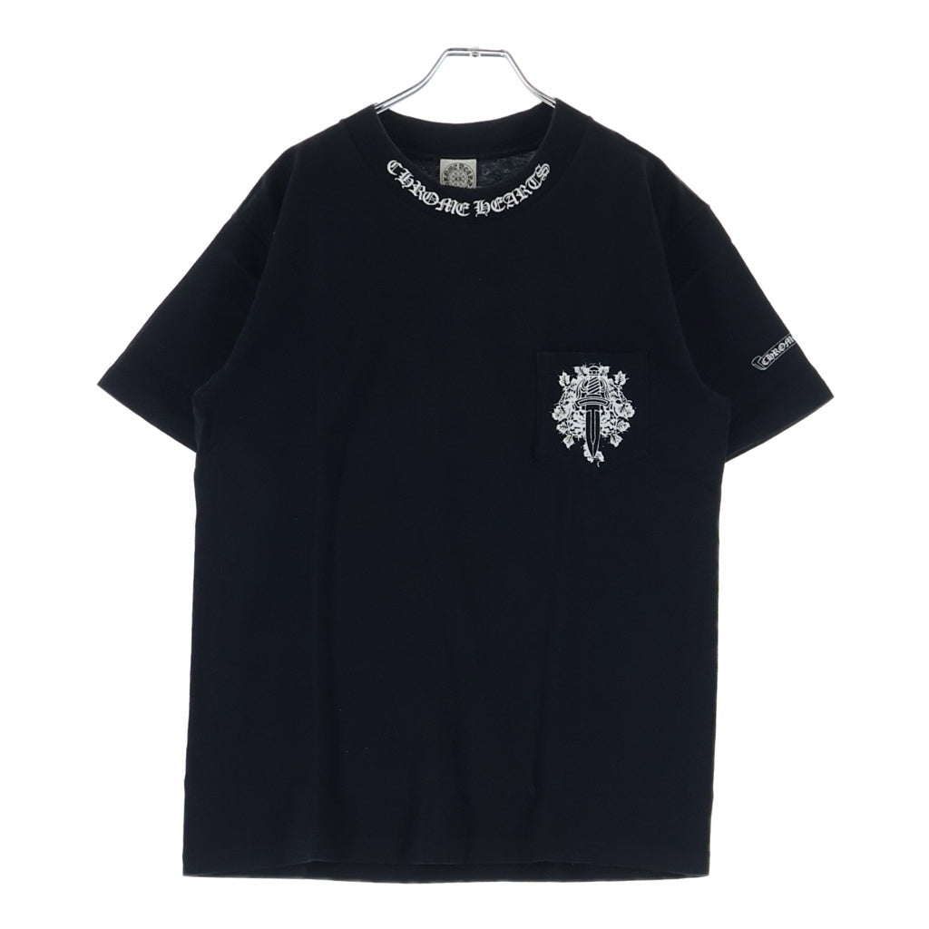 CHROME HEARTS(クロムハーツ) OLD DAGGER LOGO L/S TEE オールド ダガーロゴプリント Tシャツカットソー ホワイト