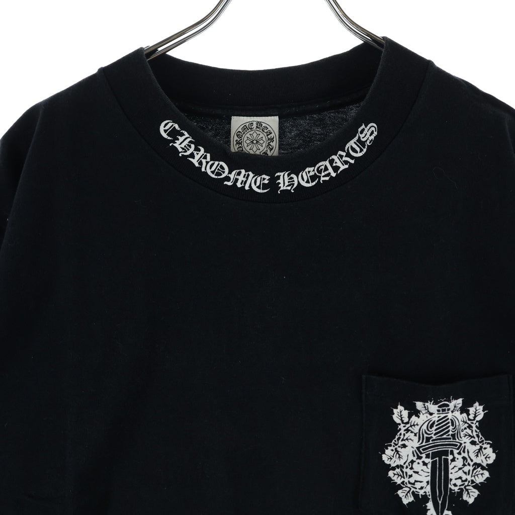 CHROME HEARTS(クロムハーツ) OLD DAGGER LOGO L/S TEE オールド ダガーロゴプリント Tシャツカットソー ホワイト