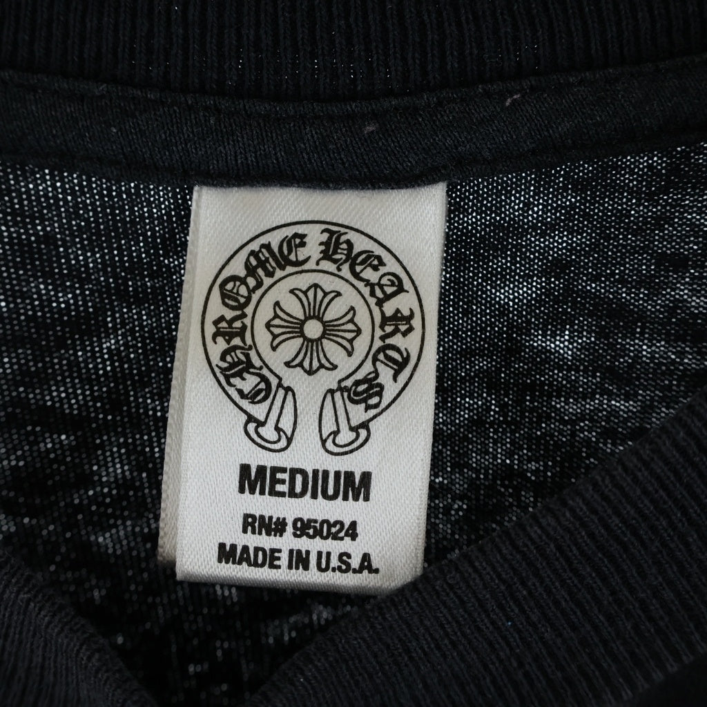 CHROME HEARTS(クロムハーツ) OLD AMERICAN FLAG TEE オールド アメリカンフラッグTシャツ 星条旗 ホースシュープリント 半袖カットソー ブラック