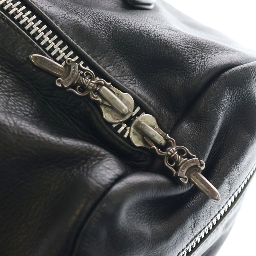 CHROME HEARTS(クロムハーツ) DUFFLE TINY ダッフルタイニー ブラック レザー ミニボストン ブラック レディース