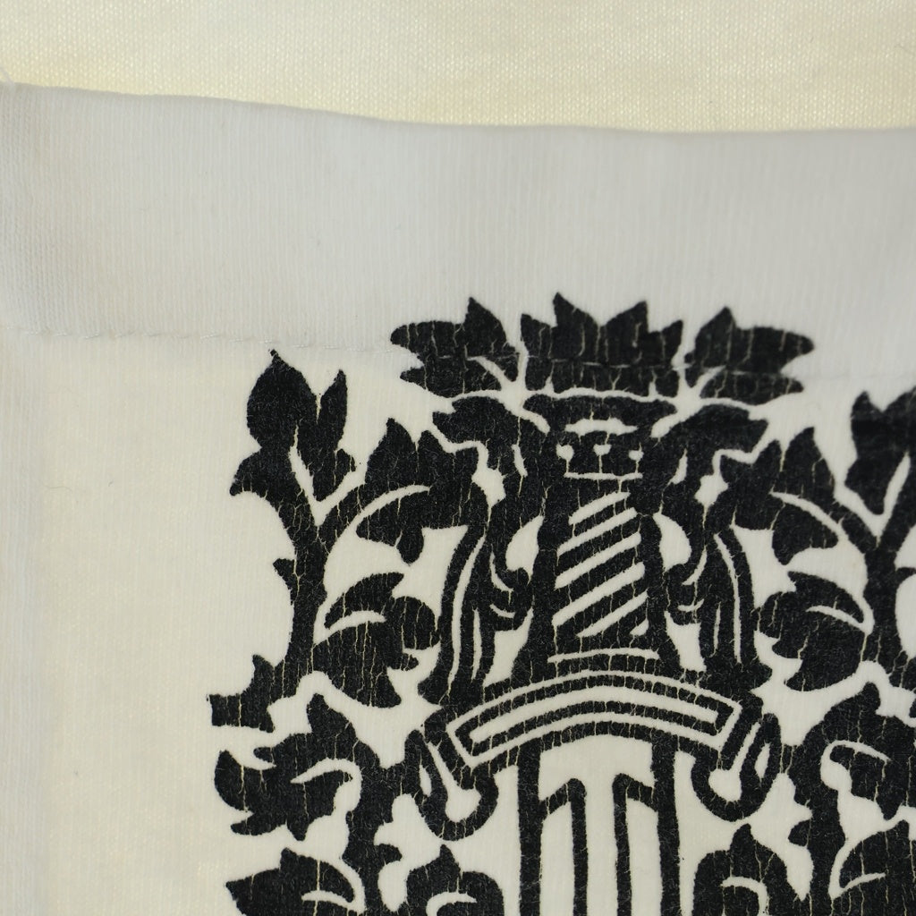 CHROME HEARTS(クロムハーツ) Raglan Sleeve Tee ヴァインダガープリント ラグランスリーブ 長袖Tシャツ 七分袖カットソー ロンT ブラック/ホワイト