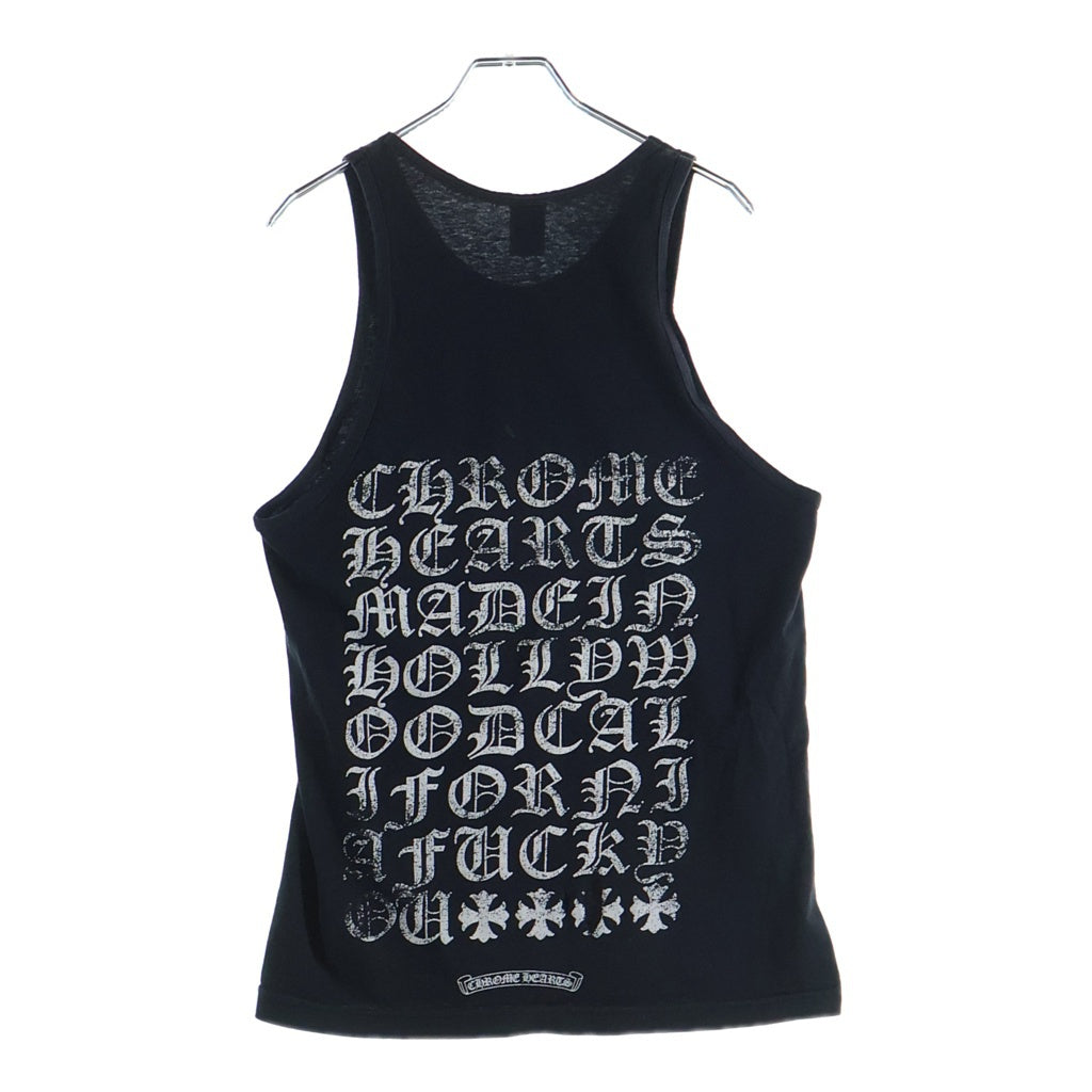 CHROME HEARTS(クロムハーツ) OLD バック英字プリント タンクトップ ブラック