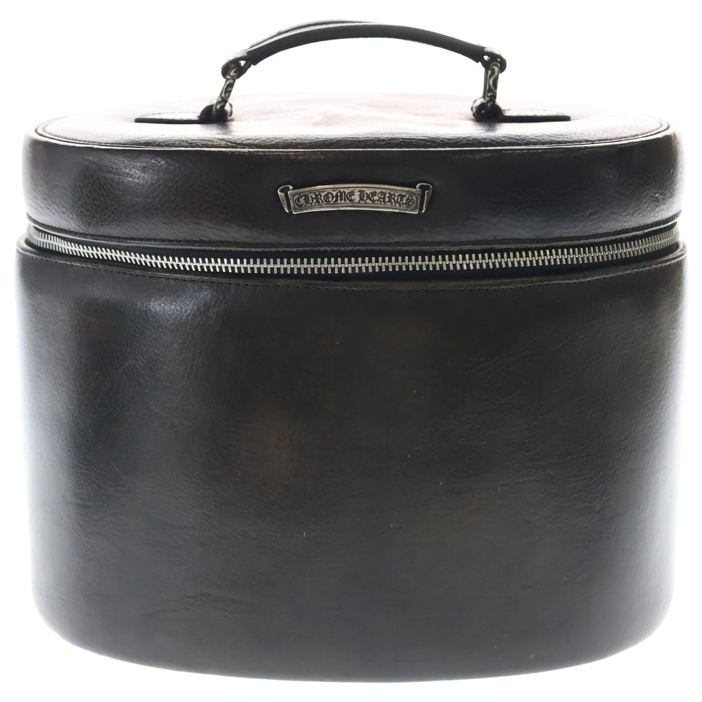 CHROME HEARTS(クロムハーツ) VANITY BAG レザー バニティバッグ ポーチ ハンドバッグ ブラック