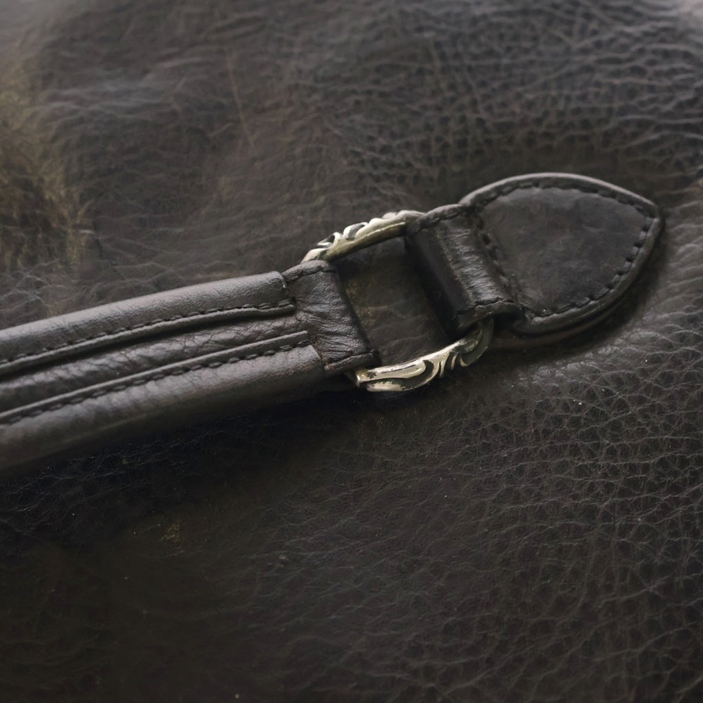 CHROME HEARTS(クロムハーツ) VANITY BAG レザー バニティバッグ ポーチ ハンドバッグ ブラック