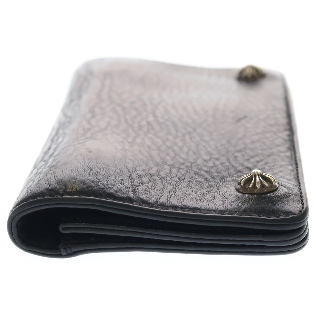 CHROME HEARTS(クロムハーツ) 2ZIP 2ジップ クロスボールボタンレザーウォレット 財布 ブラック