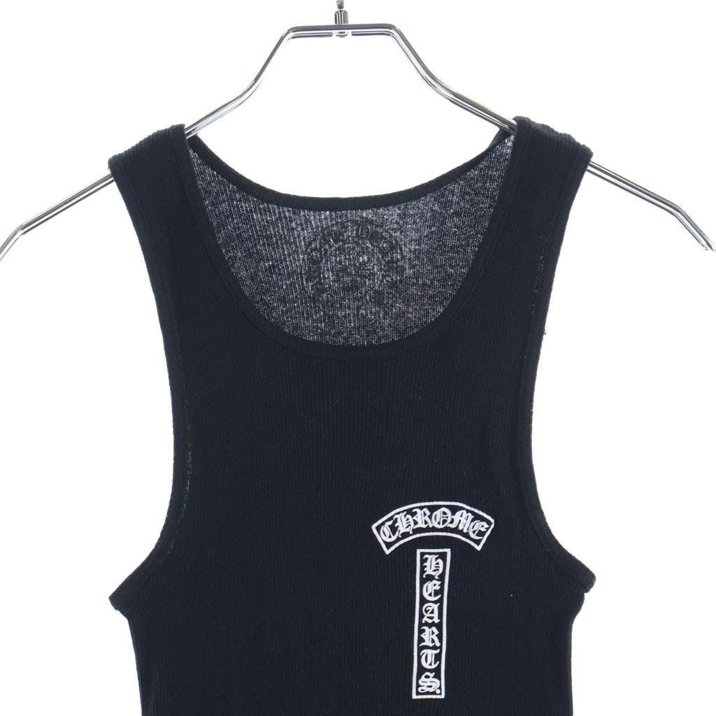 CHROME HEARTS(クロムハーツ) RIB TANK バッククロスプリントタンクトップ ブラック