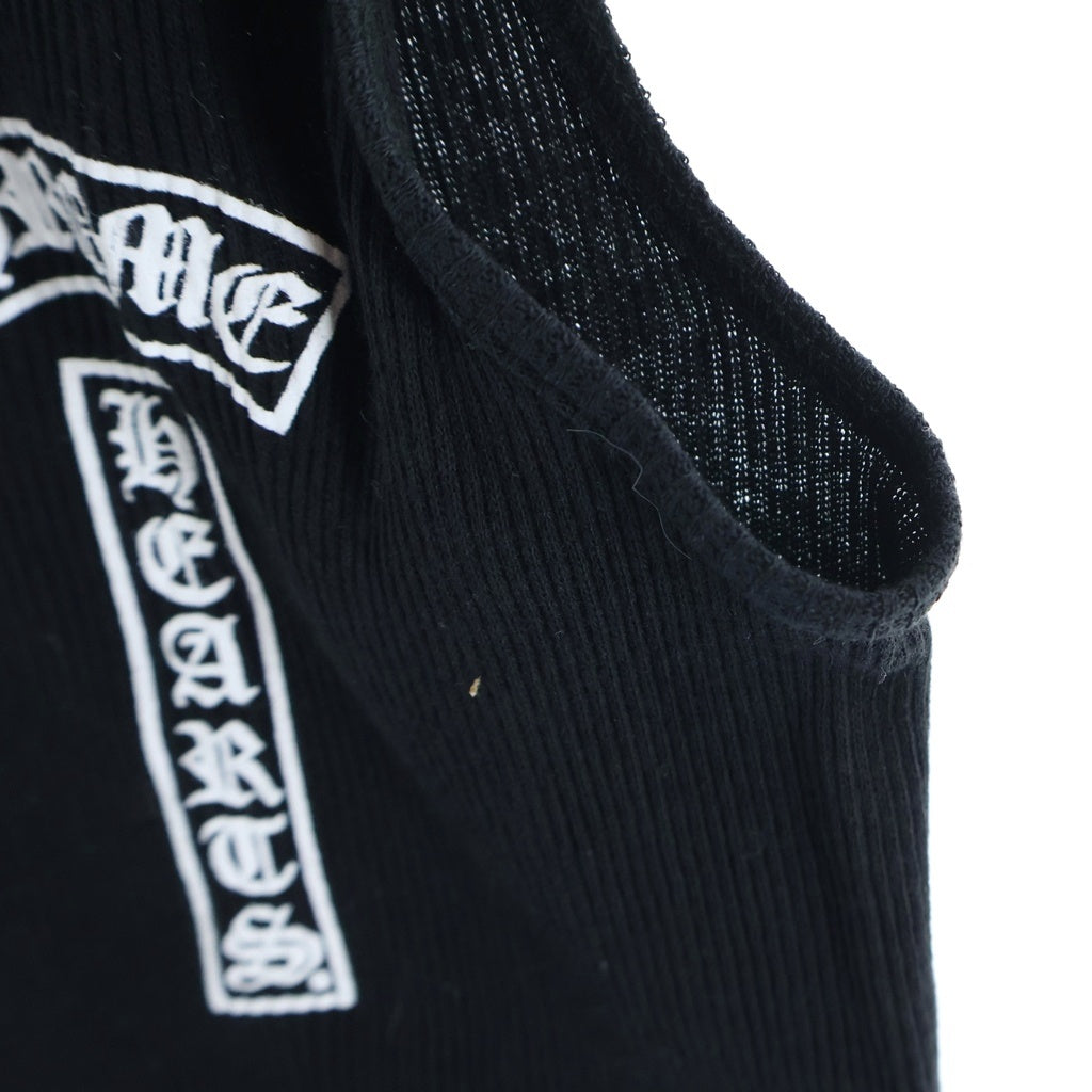 CHROME HEARTS(クロムハーツ) RIB TANK バッククロスプリントタンクトップ ブラック