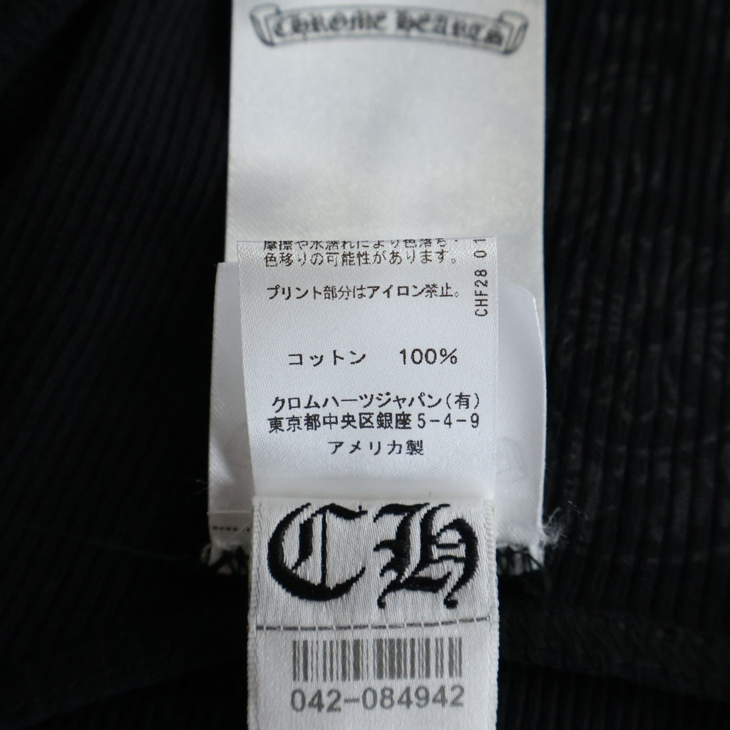 CHROME HEARTS(クロムハーツ) RIB TANK バッククロスプリントタンクトップ ブラック