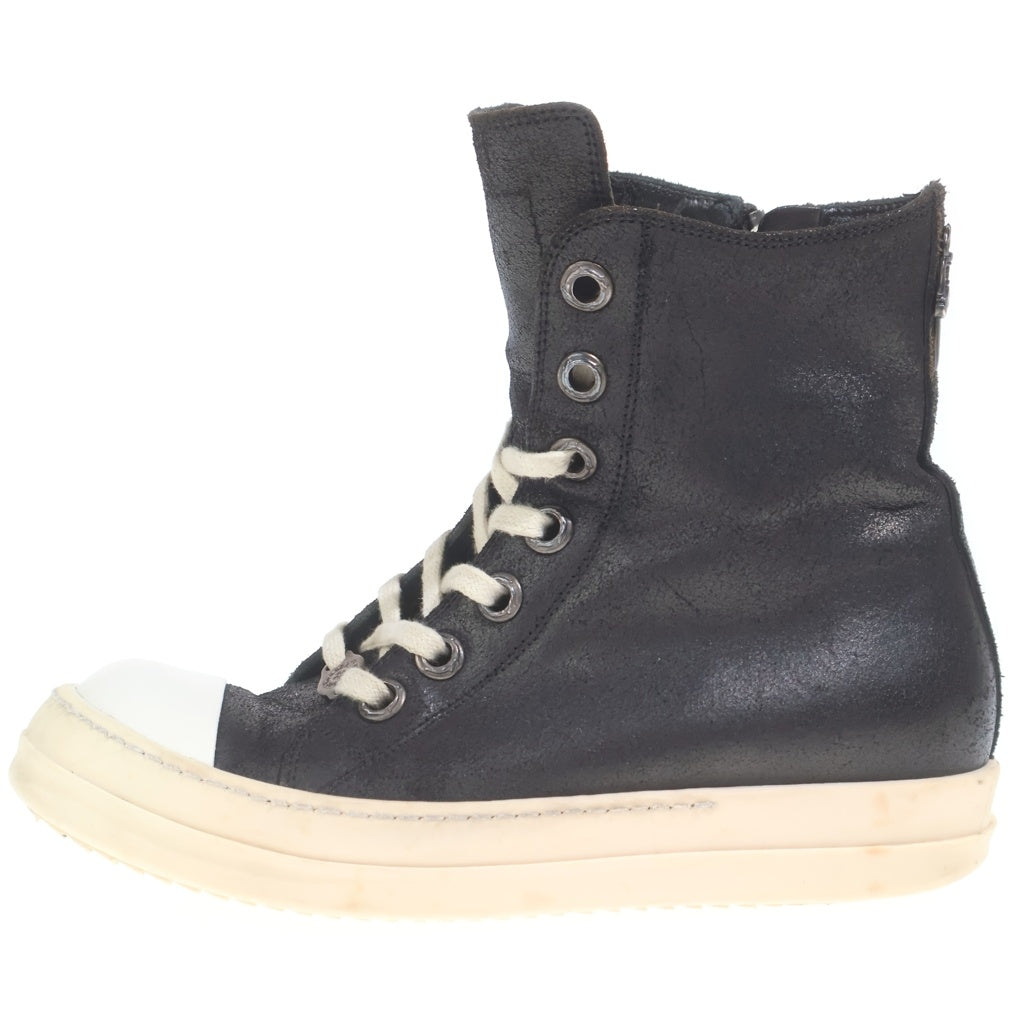 CHROME HEARTS(クロムハーツ) RAMONES ラモーンズ シルバー装飾レザーハイカットスニーカー ブラック レディース