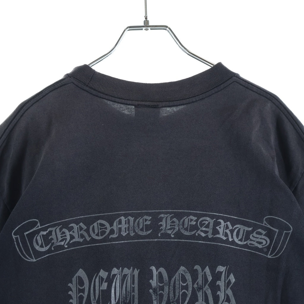 CHROME HEARTS(クロムハーツ) OLD CH S/S TEE オールド ニューヨーク限定 胸クロスプリント クルーネック半袖Tシャツカットソー ブラック