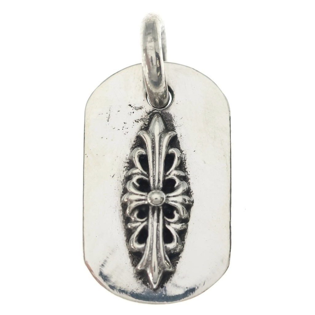 CHROME HEARTS(クロムハーツ) RAISED FRRL DOGTAG レイズドフローラルクロス ドッグタグ ペンダントトップ シルバー BCA302