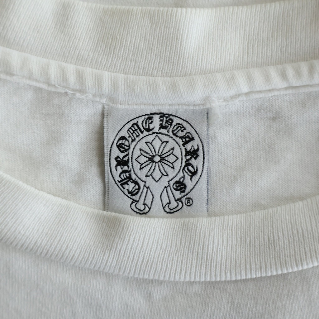 CHROME HEARTS(クロムハーツ) OLD オールド ヴァインダガープリント バックホースシュープリント 半袖Tシャツカットソー ホワイト