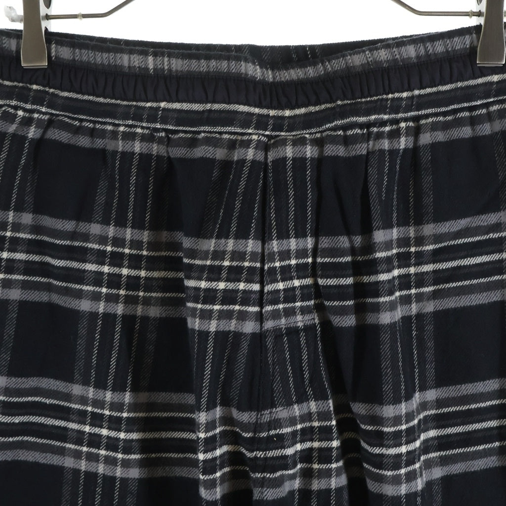 CHROME HEARTS(クロムハーツ) 1 Cross Leather Patch After School Flannel Check Pants レザーパッチ クロスパッチ チェック柄