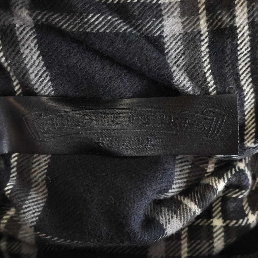 CHROME HEARTS(クロムハーツ) 1 Cross Leather Patch After School Flannel Check Pants レザーパッチ クロスパッチ チェック柄
