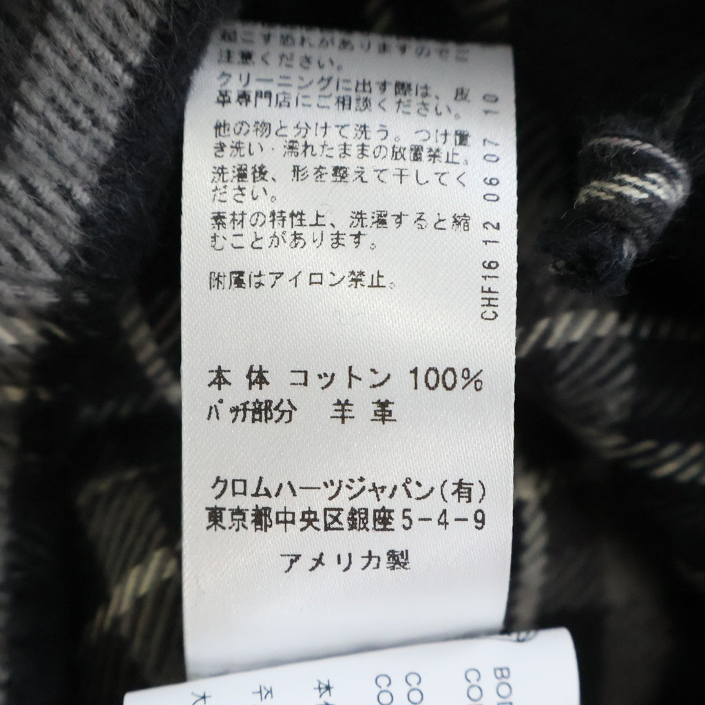 CHROME HEARTS(クロムハーツ) 1 Cross Leather Patch After School Flannel Check Pants レザーパッチ クロスパッチ チェック柄