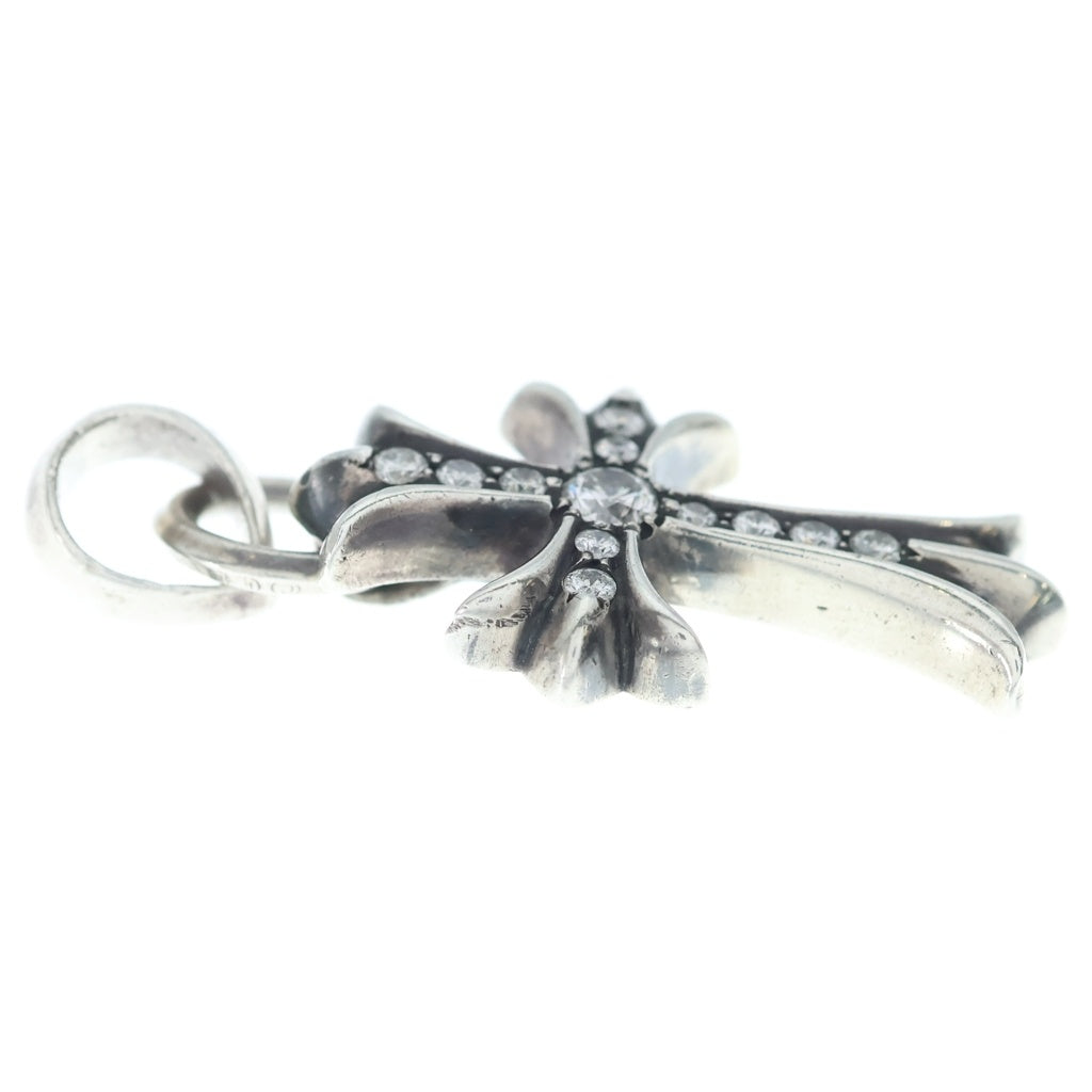 CHROME HEARTS(クロムハーツ) CH CRS SML W/BALE P/D/スモールCHクロスベイル PAVEダイヤ/Wベイル/シルバーネックレストップ