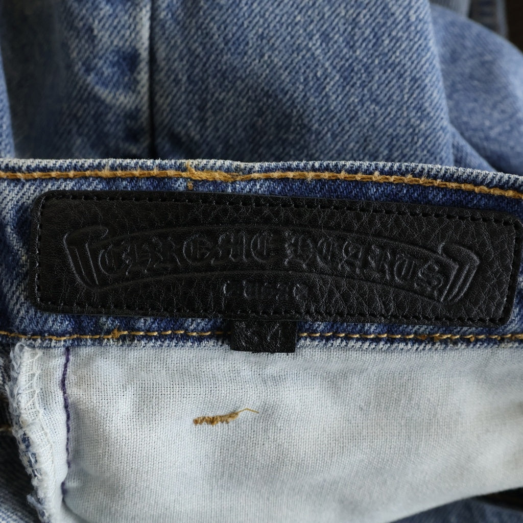 CHROME HEARTS(クロムハーツ) U VNTG JEAN BLU ORNG TAB 505 クロスパッチ付きウォッシュド505デニムパンツ