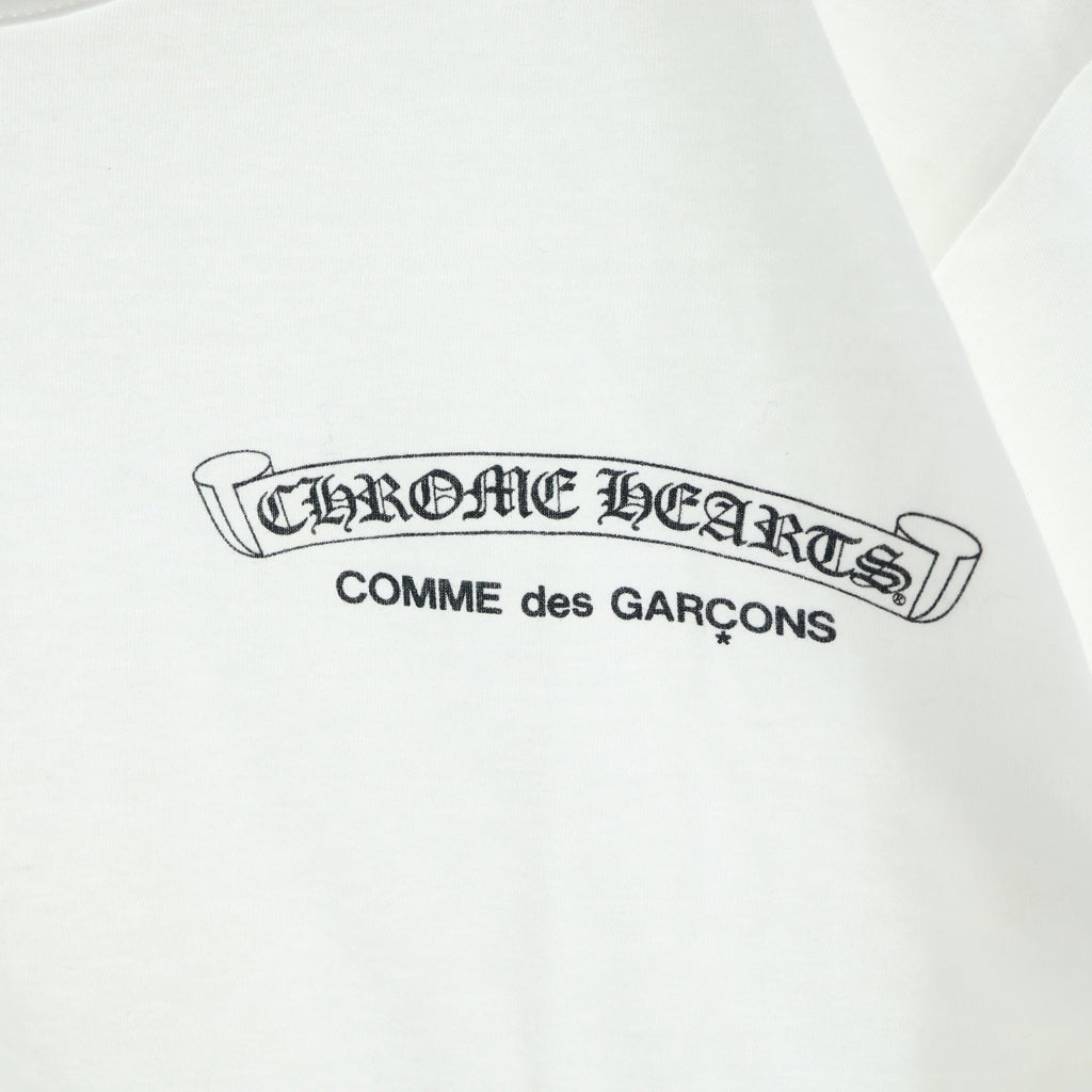 CHROME HEARTS(クロムハーツ) ×COMME des GARCONS コムデギャルソン カットアウト 半袖Tシャツ カットソー ホワイト