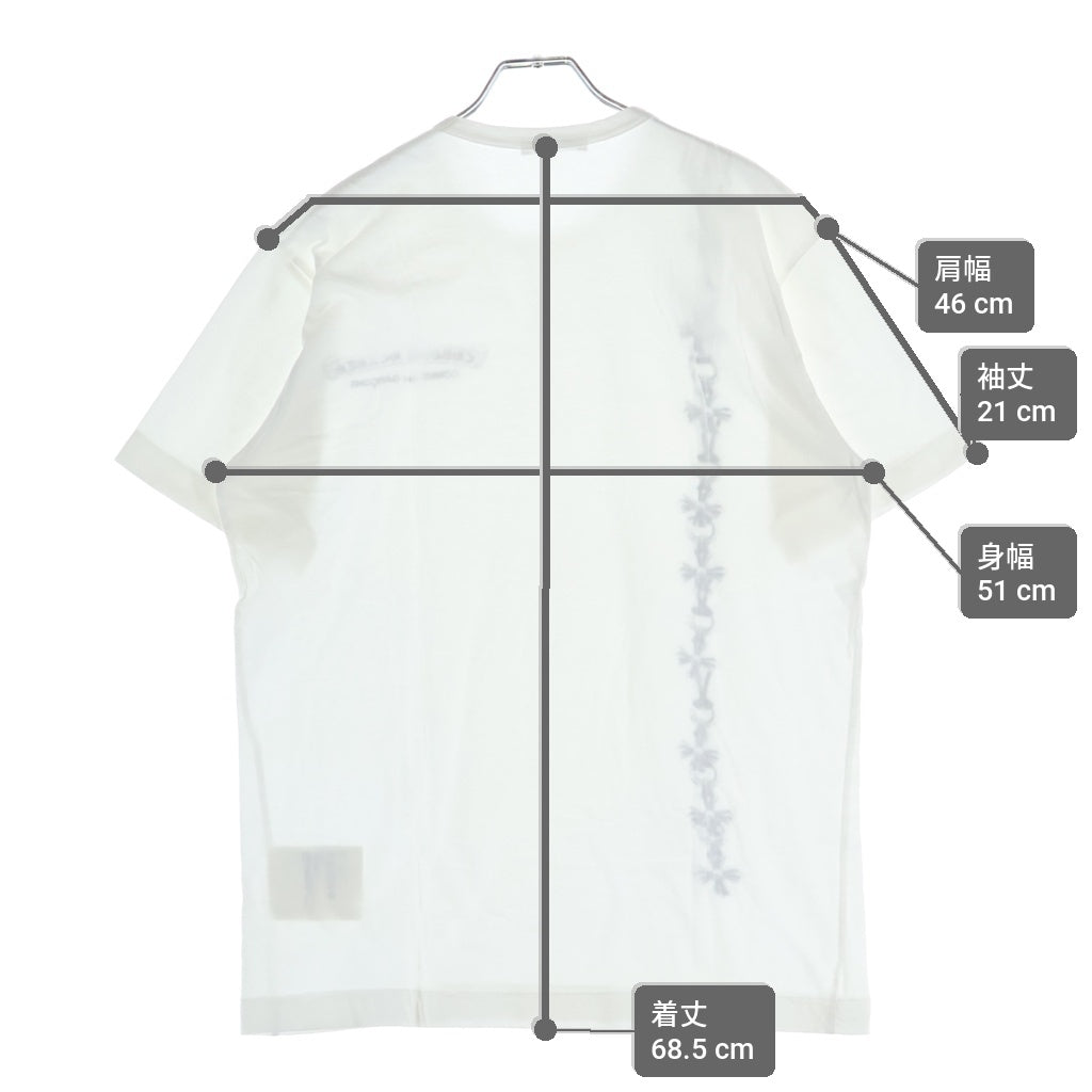 CHROME HEARTS(クロムハーツ) ×COMME des GARCONS コムデギャルソン カットアウト 半袖Tシャツ カットソー ホワイト