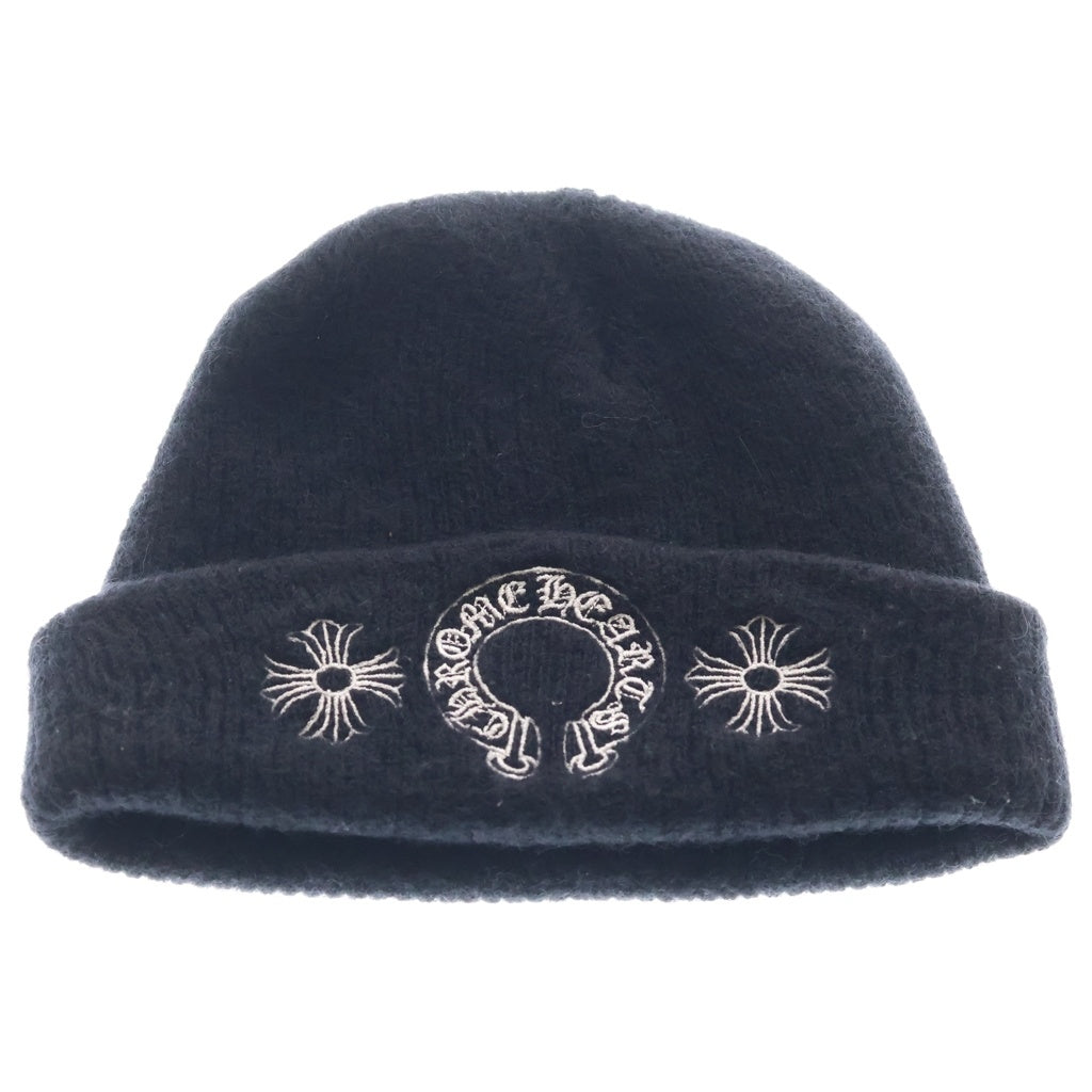 CHROME HEARTS(クロムハーツ) WOOL WATCH CAP CHプラス ホースシューニットキャップ ビーニー帽子 ブラック