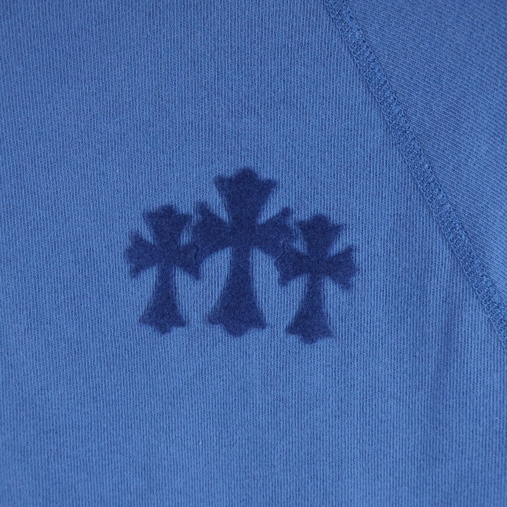 CHROME HEARTS(クロムハーツ) 7-11 CREW バックCHロゴ刺繍スウェット ブルー レディース