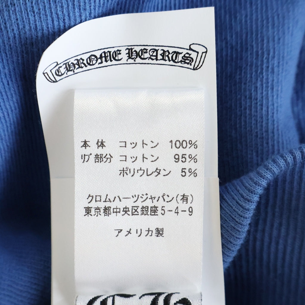 CHROME HEARTS(クロムハーツ) 7-11 CREW バックCHロゴ刺繍スウェット ブルー レディース