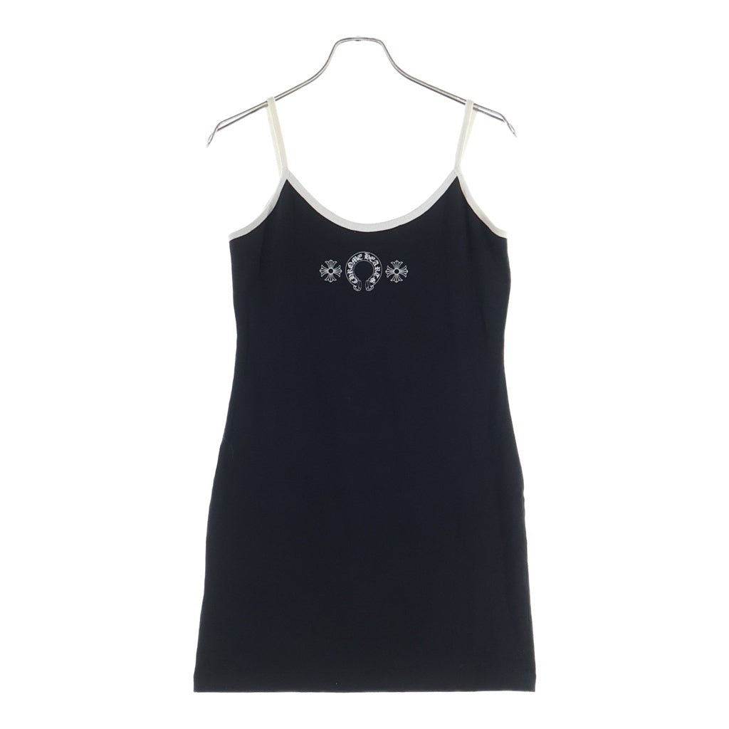 CHROME HEARTS(クロムハーツ) ROLLER SKATES TANK HORSESHOE CEMENT ホースシュープリントキャミソール ブラック/ホワイト レディース