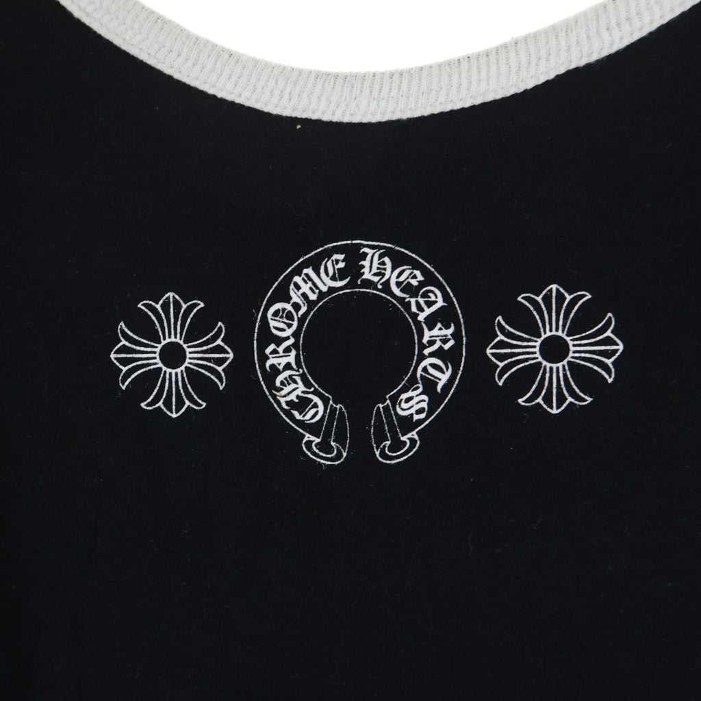 CHROME HEARTS(クロムハーツ) ROLLER SKATES TANK HORSESHOE CEMENT ホースシュープリントキャミソール ブラック/ホワイト レディース