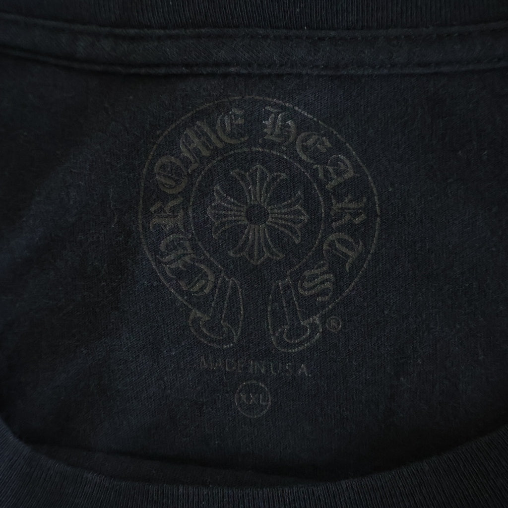 CHROME HEARTS(クロムハーツ) CH L S 1 ホノルル限定 バックホースシューアームフローラルプリント長袖カットソー ブラック