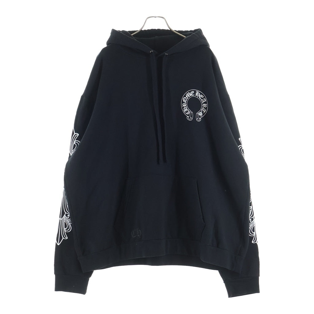 CHROME HEARTS(クロムハーツ) WTSHRT HD PLVR プルオーバーパーカー 袖フローラルクロスプリントプルオーバーパーカー