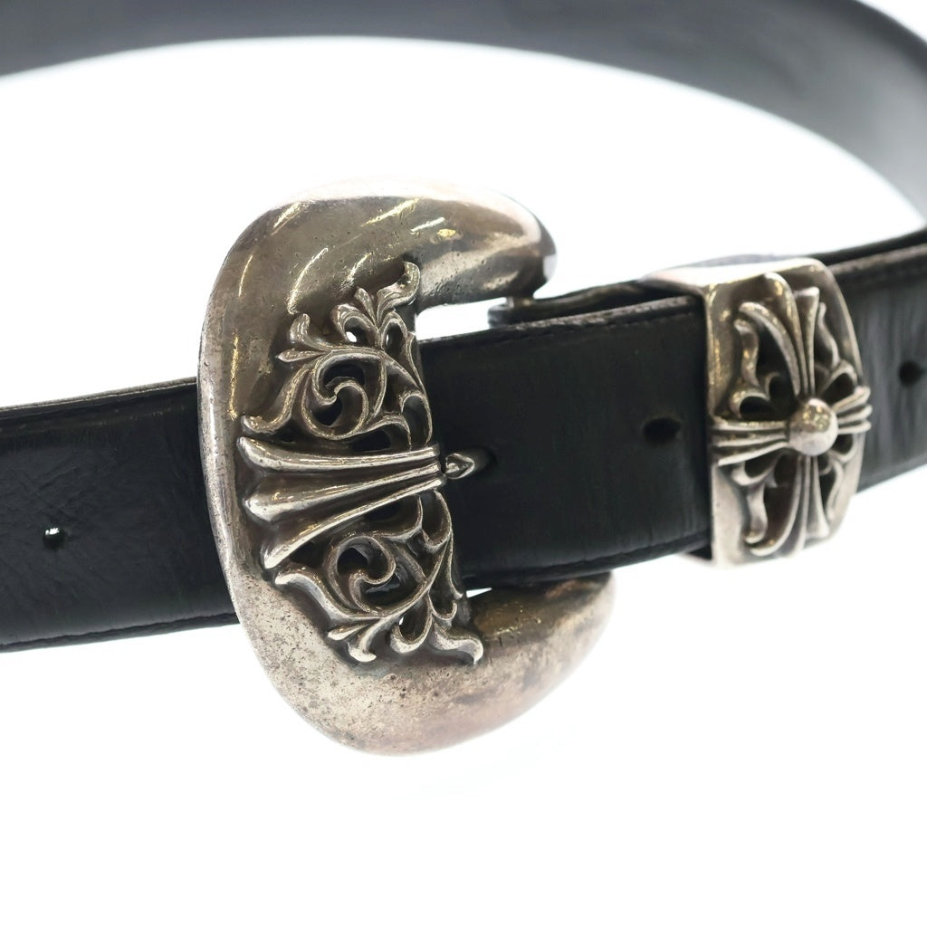 CHROME HEARTS(クロムハーツ) BLT CLASSIC 3PC クラシック3PC レザーベルト ブラック/シルバー