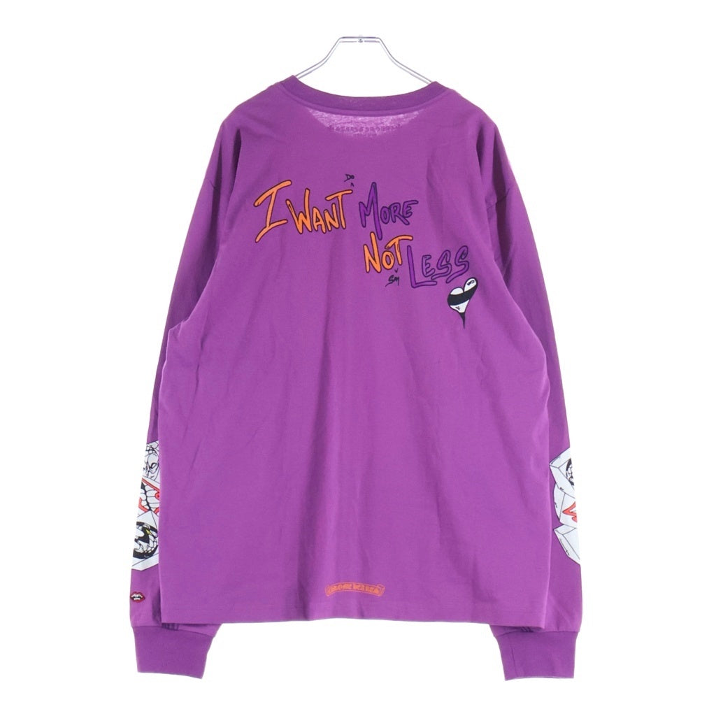 CHROME HEARTS(クロムハーツ) ×MATTY BOY PPO I WANT MORE NOT LESS L/S TEE マッティボーイ プリント長袖Tシャツ カットソー パープル