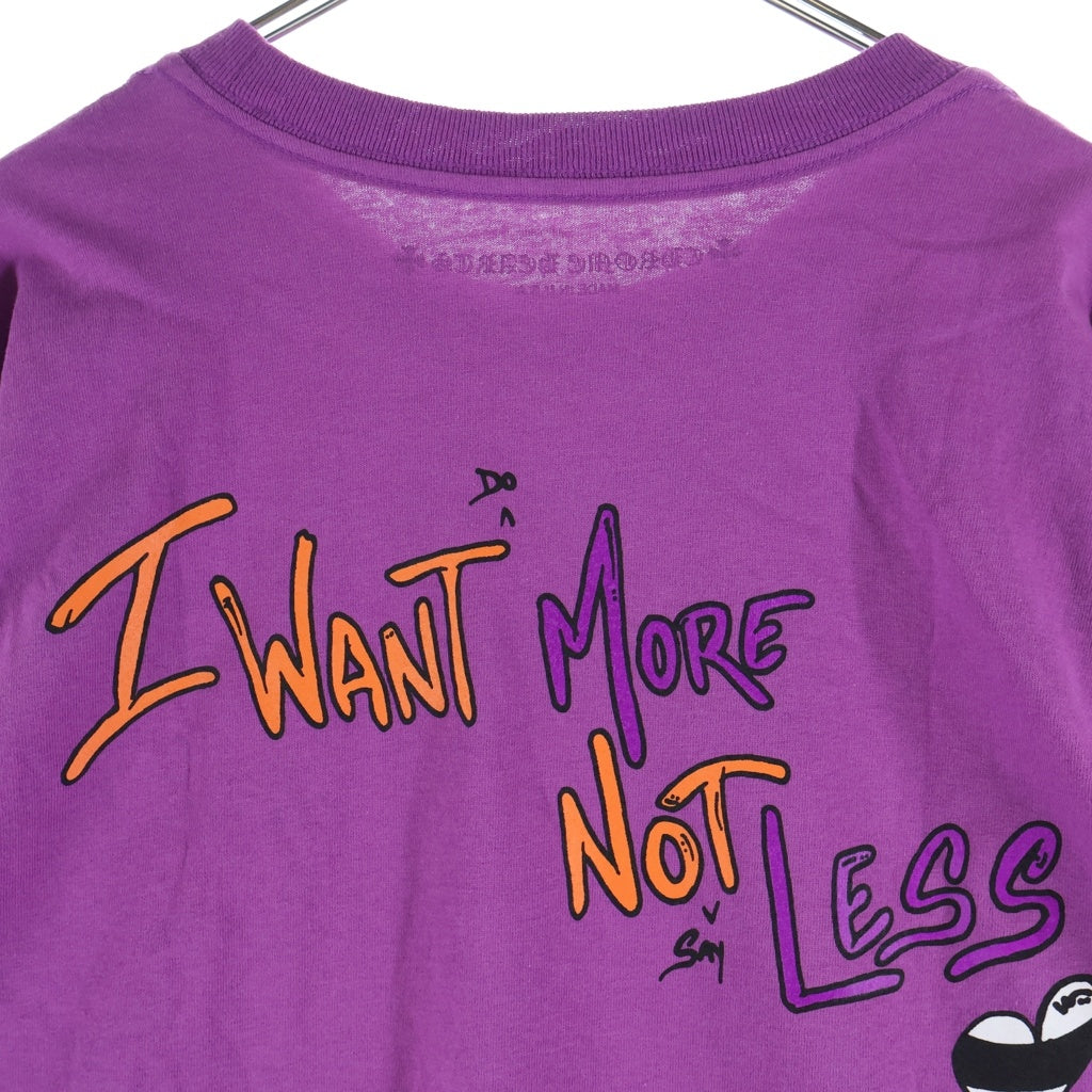 CHROME HEARTS(クロムハーツ) ×MATTY BOY PPO I WANT MORE NOT LESS L/S TEE マッティボーイ プリント長袖Tシャツ カットソー パープル
