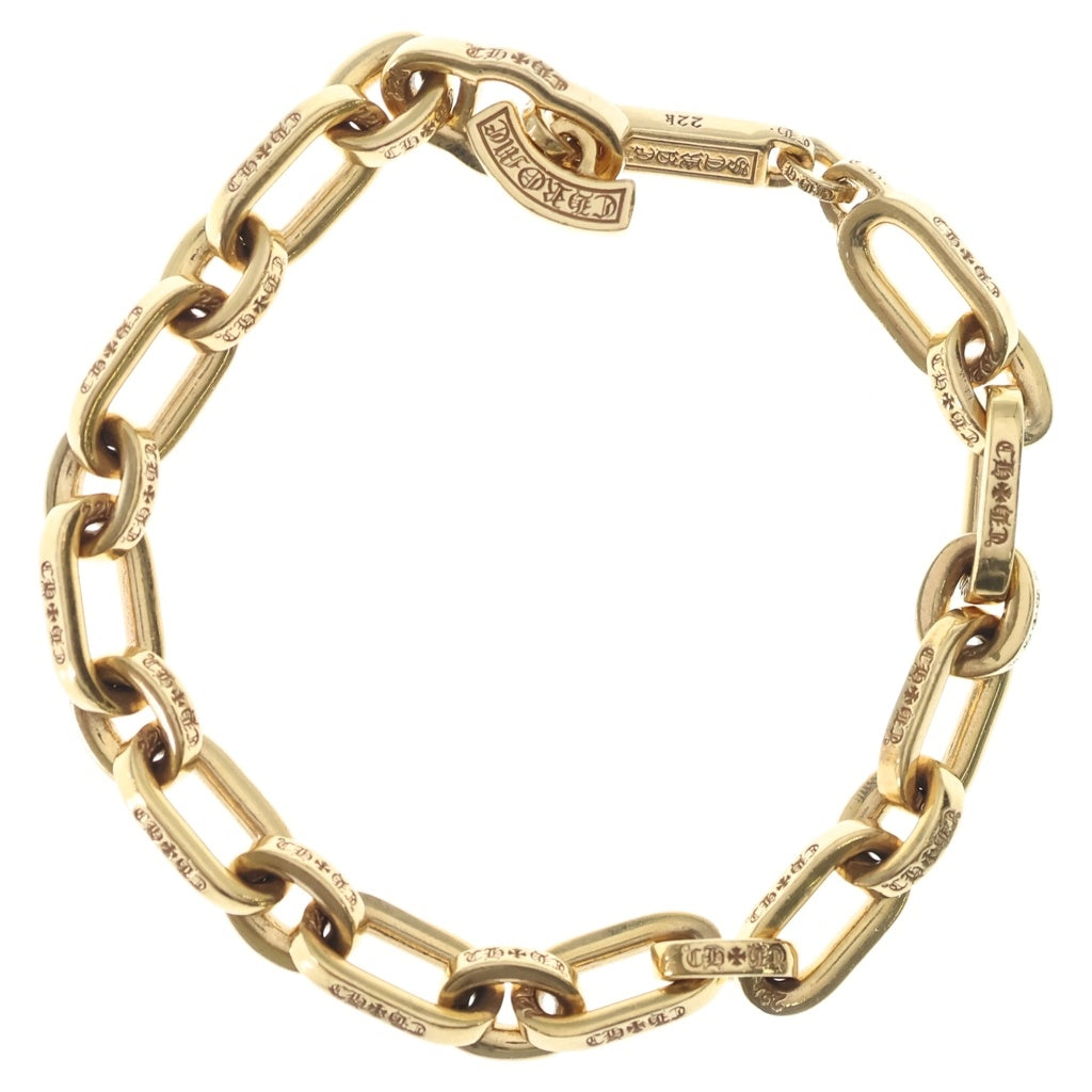 CHROME HEARTS(クロムハーツ) 22K PAPER E CHAIN ペーパーEチェーン ゴールドブレスレット