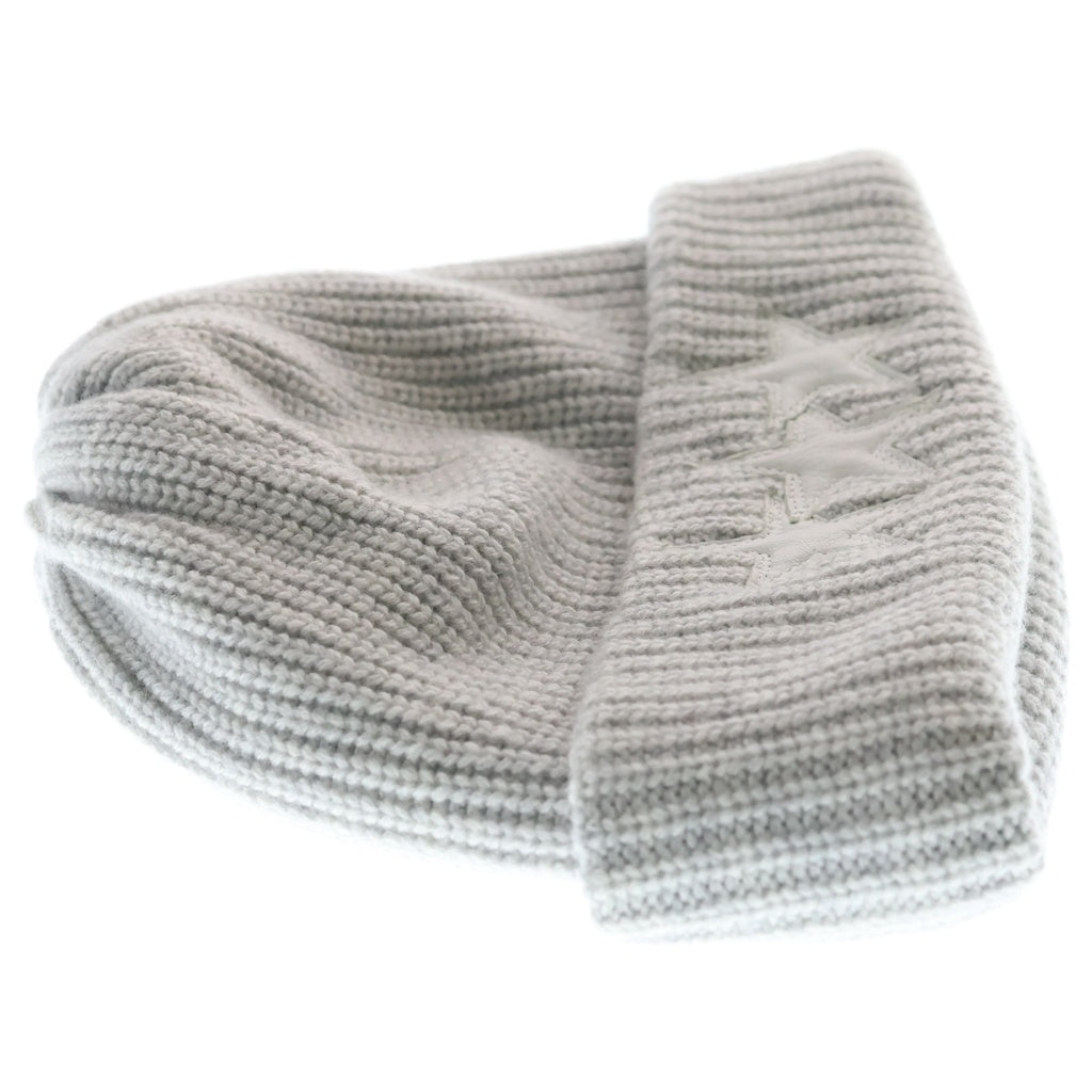 CHROME HEARTS(クロムハーツ) BEANIE スターパッチカシミヤビーニー グレー