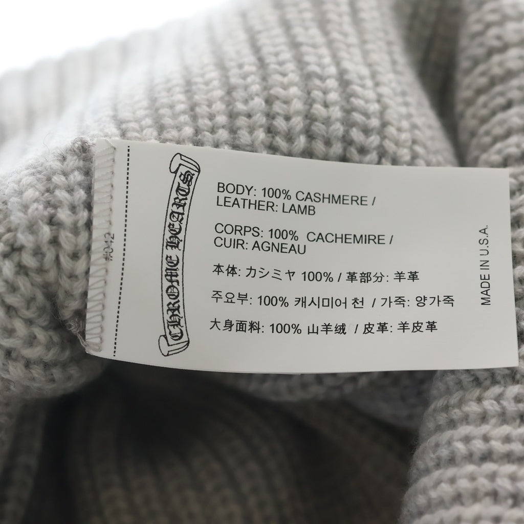 CHROME HEARTS(クロムハーツ) BEANIE スターパッチカシミヤビーニー グレー