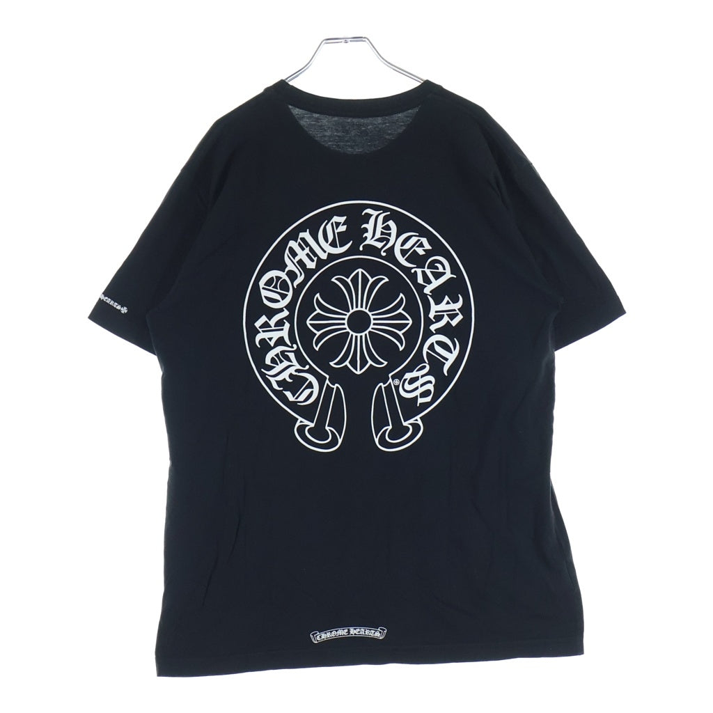 CHROME HEARTS(クロムハーツ) HORSESHOE S/S TEE ホースシュープリント ポケット半袖Tシャツ カットソー ブラック