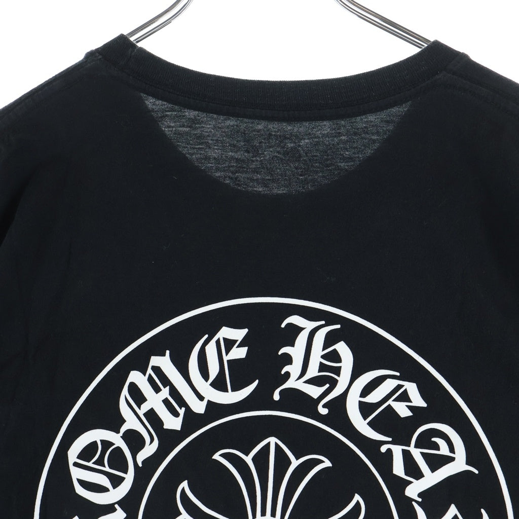 CHROME HEARTS(クロムハーツ) HORSESHOE S/S TEE ホースシュープリント ポケット半袖Tシャツ カットソー ブラック