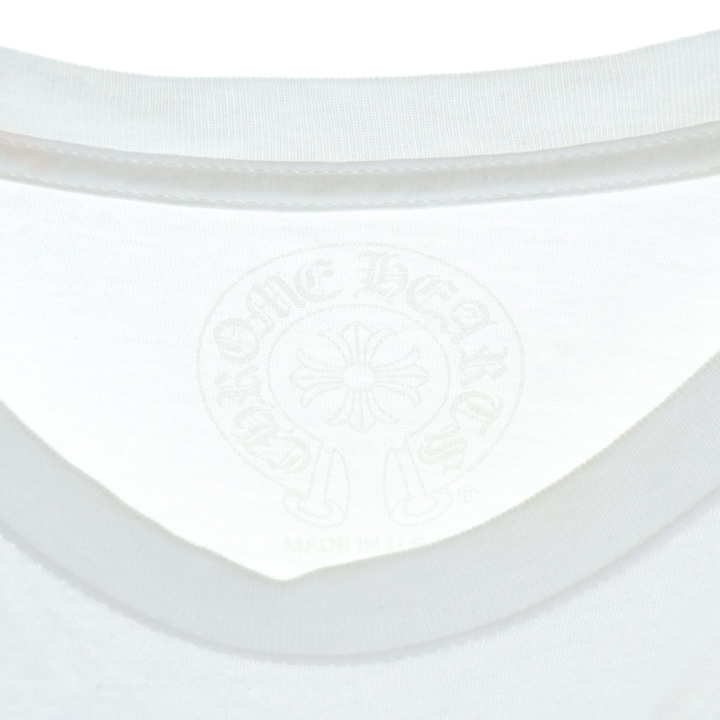 CHROME HEARTS(クロムハーツ) CH L/S T-SHIRT バックホースシュー アームフローラル 長袖Tシャツ ロンT ホワイト