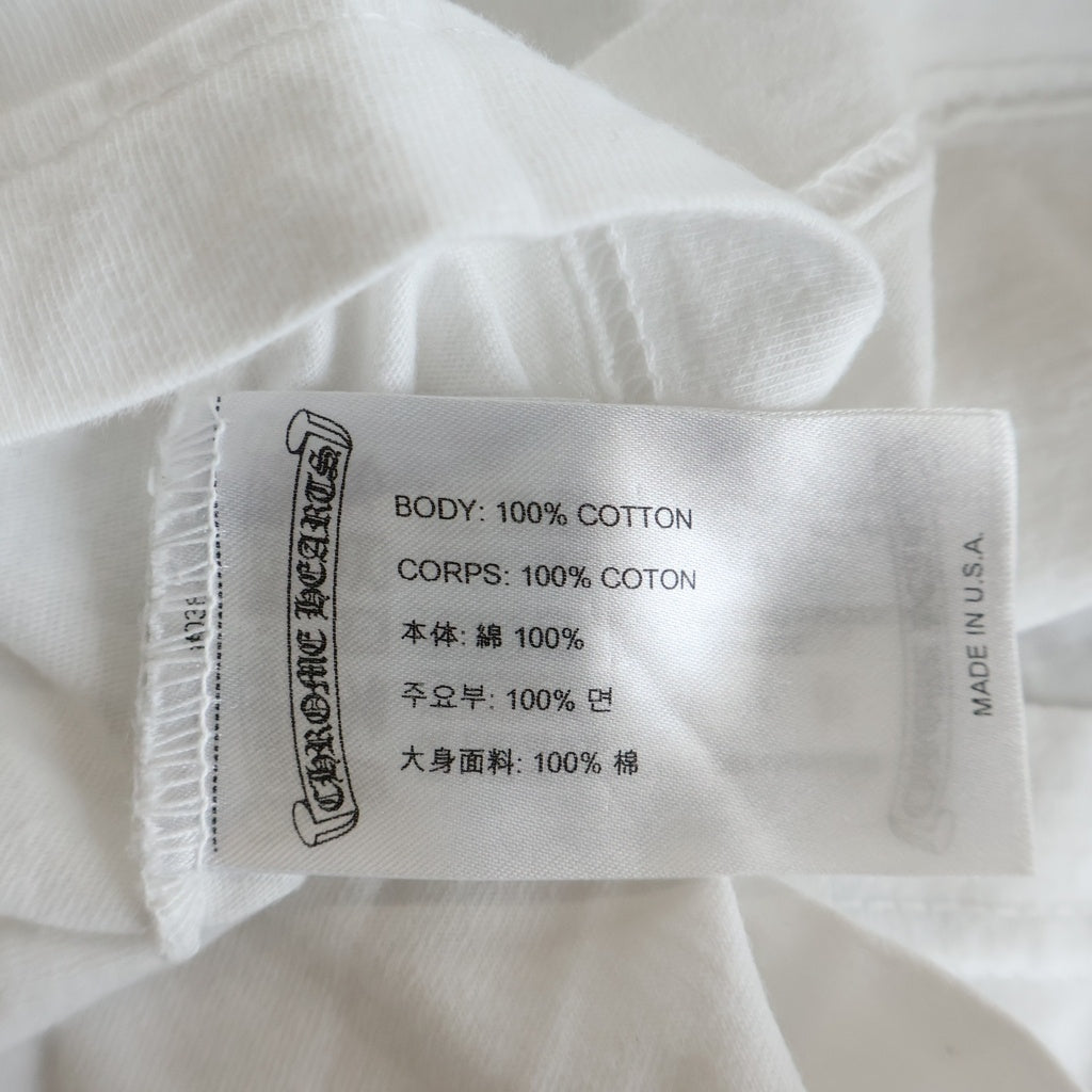 CHROME HEARTS(クロムハーツ) CH L/S T-SHIRT バックホースシュー アームフローラル 長袖Tシャツ ロンT ホワイト