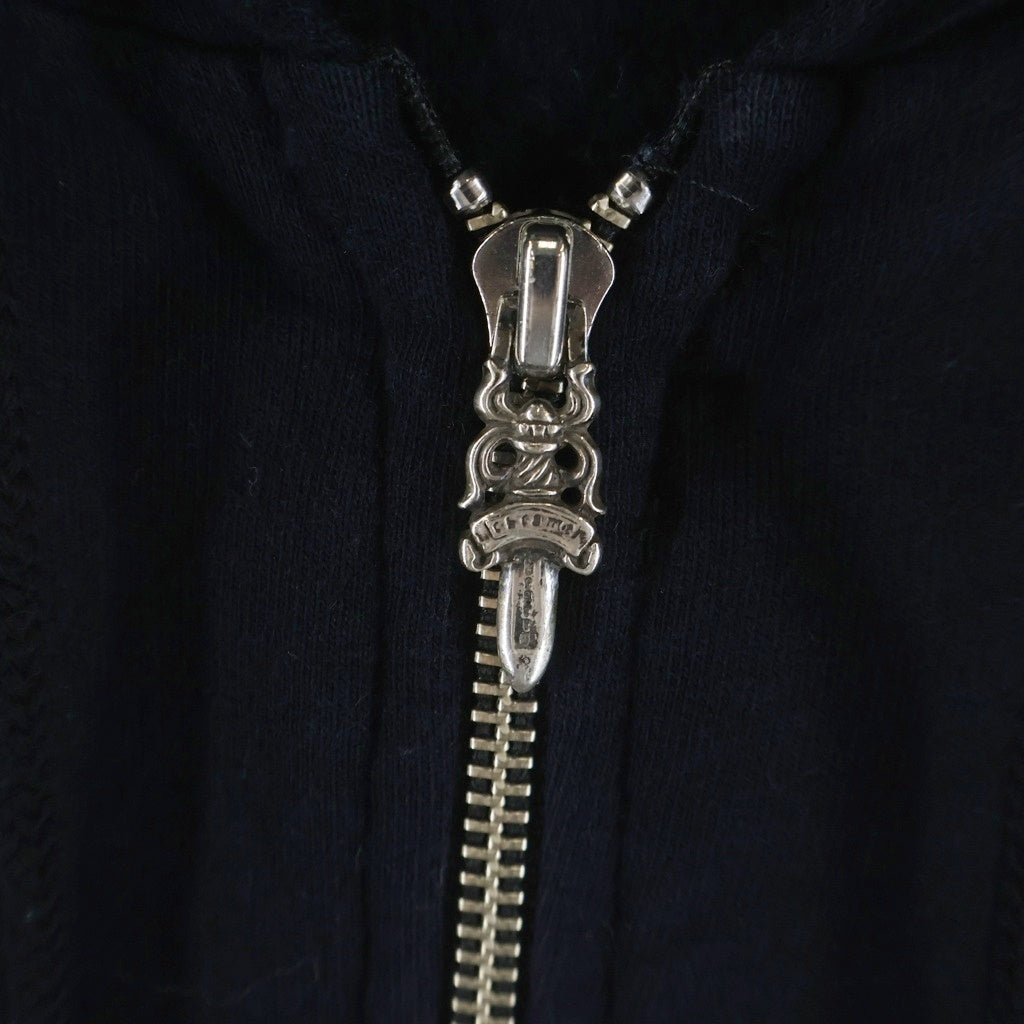 CHROME HEARTS(クロムハーツ) OLD SWTSHRT HD ZIP バックホースシュープリント袖フローラルパーカー ブラック/ホワイト