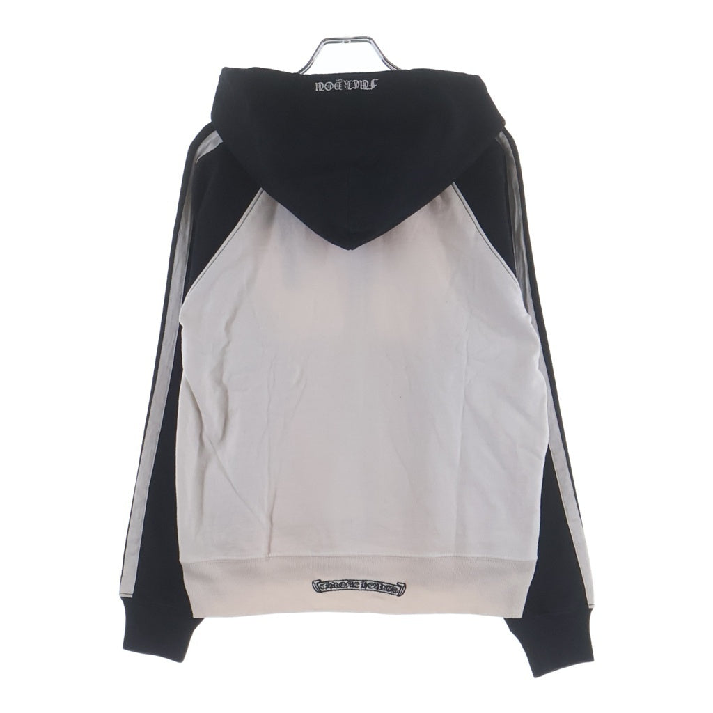 CHROME HEARTS(クロムハーツ) OLD SWTSHRT HD ZIP T‐BAR バックスクロール刺繍パーカー ブラック/ホワイト